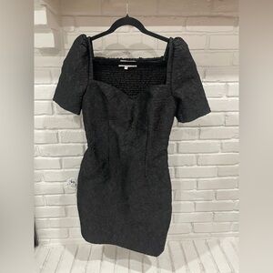 Eliatt Femenise Mini Dress Black Solid Revolve Sweetheart Neck